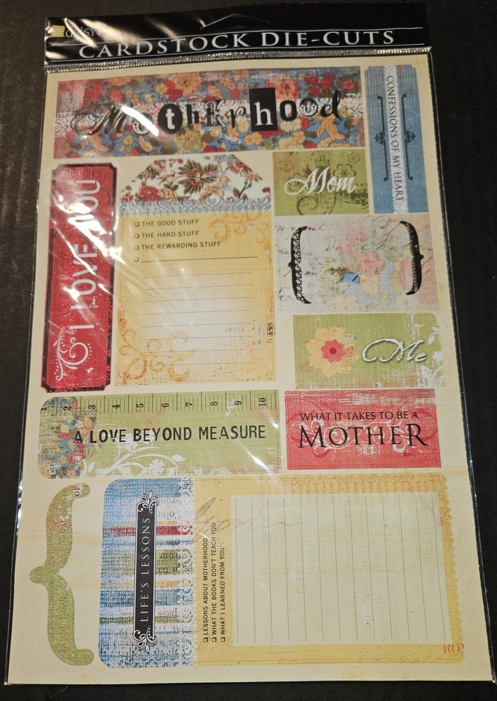 Daisyds cardstock diecuts Motherhood journal tags for scrapbook crafts