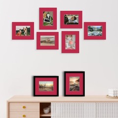 , 10 Pack Picture Frame Mats, 8×10 China Red Mattes with Core Bevel Cut 4.5×6…
