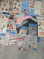 Disney Princess Scrapbook Stickers 30 pc LOT Mickey Pooh Snow White Cinderella