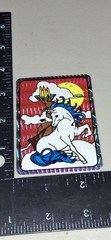 Vintage Stickers UNICORN Castle Scene Prism Vending Machine
