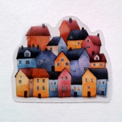 Fairy Tale European House Clear Vinyl Decal Sticker Water Resistant Laptop Gift