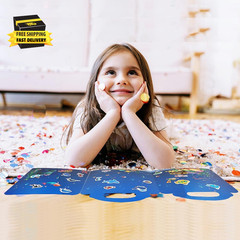 Reusable Sticker Book for Kids, Ocean Stickers Educational Learning Toys Travel