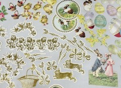 2019 Anna Griffin AG708 «VINTAGE BUNNY DIECUTS» Easter with Folio Box 253-Pcs