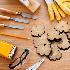 Gerrii 90 Pcs Irregular Wood Slices Log Slices for Centerpieces Small Unfinis…