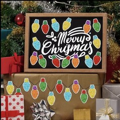 40 PCs Holographic Glitter Christmas Lights High Quality Stickers