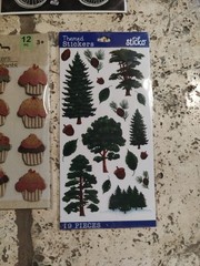 4 Crafters Square Sealed Sticker sheets florals + American Craft Evergreens