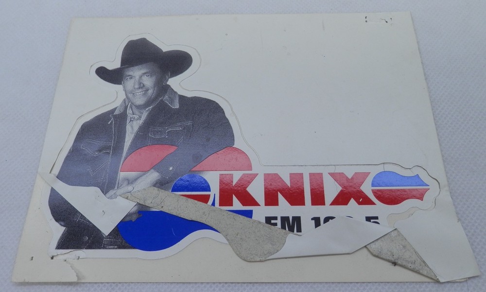 Vintage George Strait KNIX FM 102.5 Country Music Promo Sticker c.2001