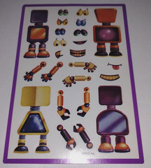 AGC Vintage Make A Monster or Robot x3 Sticker Sheets Maxi Activity