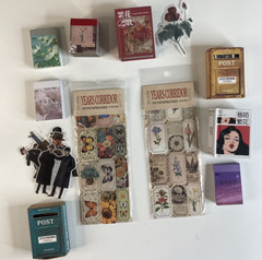 Huge Lot Junk Journal Paper Books Retro Asian Books Card Stock Stickers