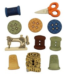 Buttons Galore 50+ Assorted HOBBIES Theme Buttons Set for Sewing & Crafts