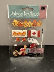 Jolee’s Boutique CANADA Phrase Sticker Scrapbooking Leaf Hockey Canadian Flag