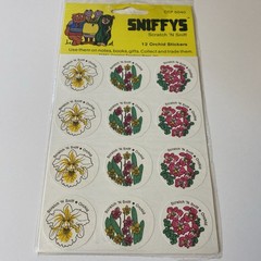 Vintage CTP Scratch ‘N Sniff Orchid Flower Sniffys Stickers