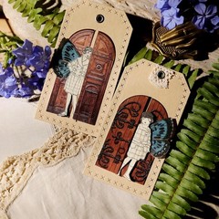 12pcs Small Vintage Junk Journal Door Elements Paper Cards Cardstock Ephemera