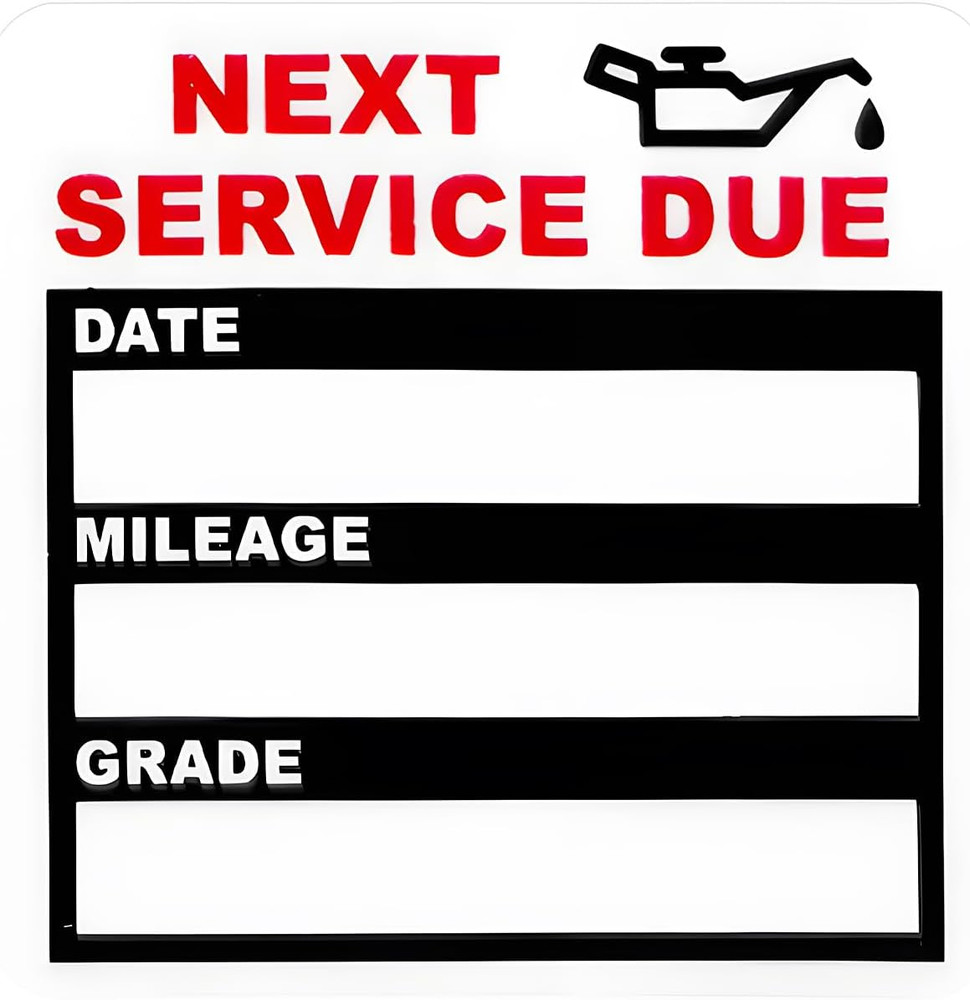 120 PCS Oil Change Stickers Static Cling, 2�2 Inches Next Service Due Stickers F