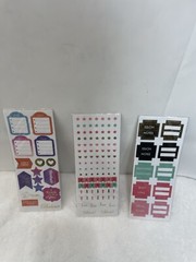 Pen+Gear Paper Lot Of 3 Pack 4-3″x8 Assorted Stickers Sheets #1