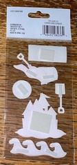 KeepSake Essentials Vacation Beach Bum Sandcastle Ocean Waves Scrapbook Stickers