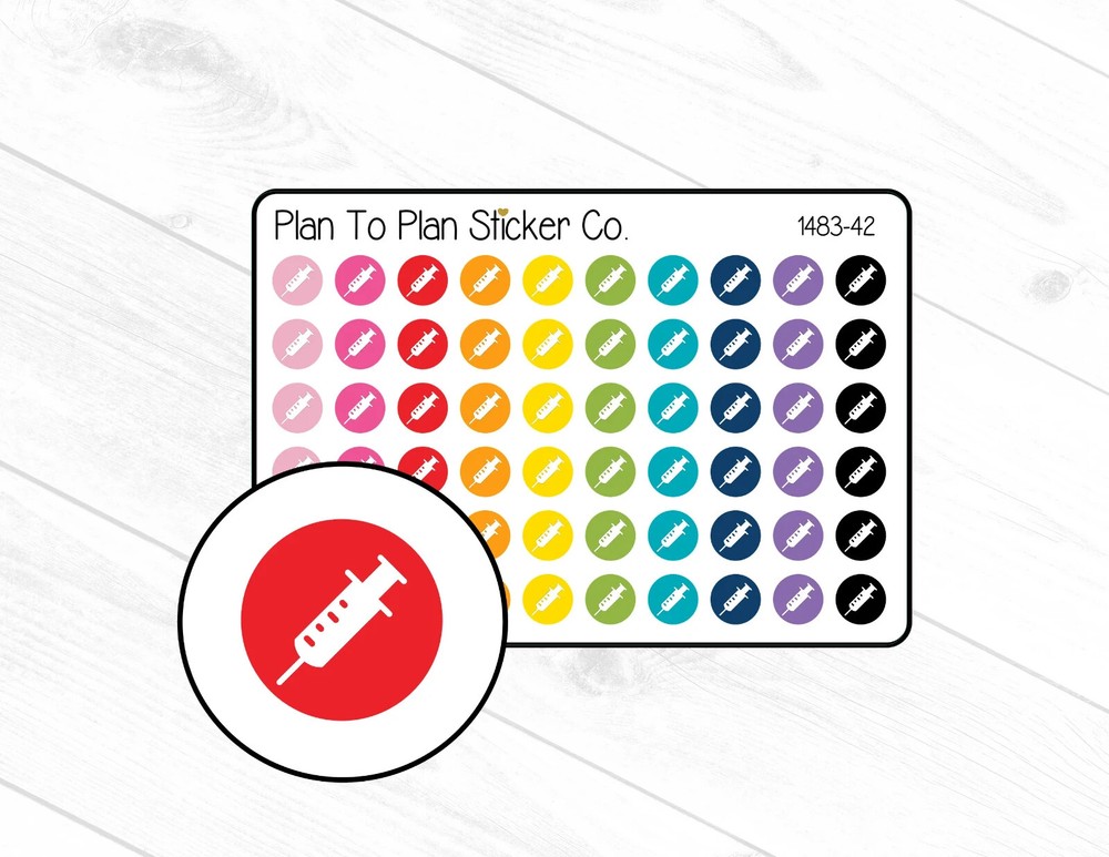 1483-42~~Syringe Icon Planner Stickers.