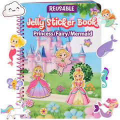 Jelly Sticker Book for Kids 2-4, Waterproof Reusable Sticker Book for Toddlers,