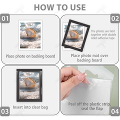11×14 Picture Mats Pack of 25 Black Acid Free Bevel Cut for 9×12 Photo
