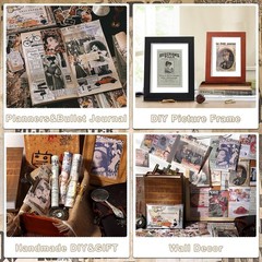 200Pcs Vintage Junk Journal Supplies, Scrapbook Supplies Scrapbooking Journaling