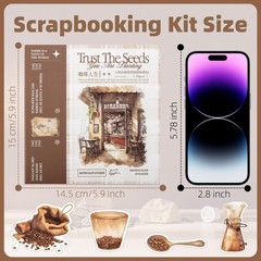 Uideyvi Coffee Themes Sticker Scrapbooking Supplies for Junk Life