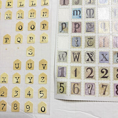 Vintage Scrapbook Alphabet LOT – 13 Sets of Random Theme Shaped Letters/Numbers