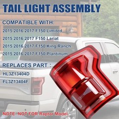 Tail Lights Compatible With Ford F150 F-150 2015 2016 2017 Right Passenger Si.