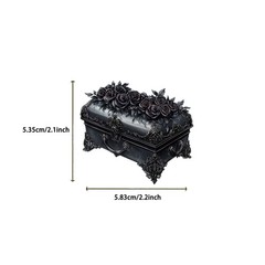50Pcs Transparent Gothic Black Rose Stickers for Scrapbooking PET Nature B