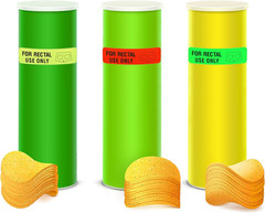 for Rectal Use Only Stickers 1.5″ x 0.375″ Fluorescent Red Stickers with Permane
