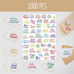 1000 PCS Bible Verse Stickers, Clear Inspirational Pray Stickers Encouraging Scr