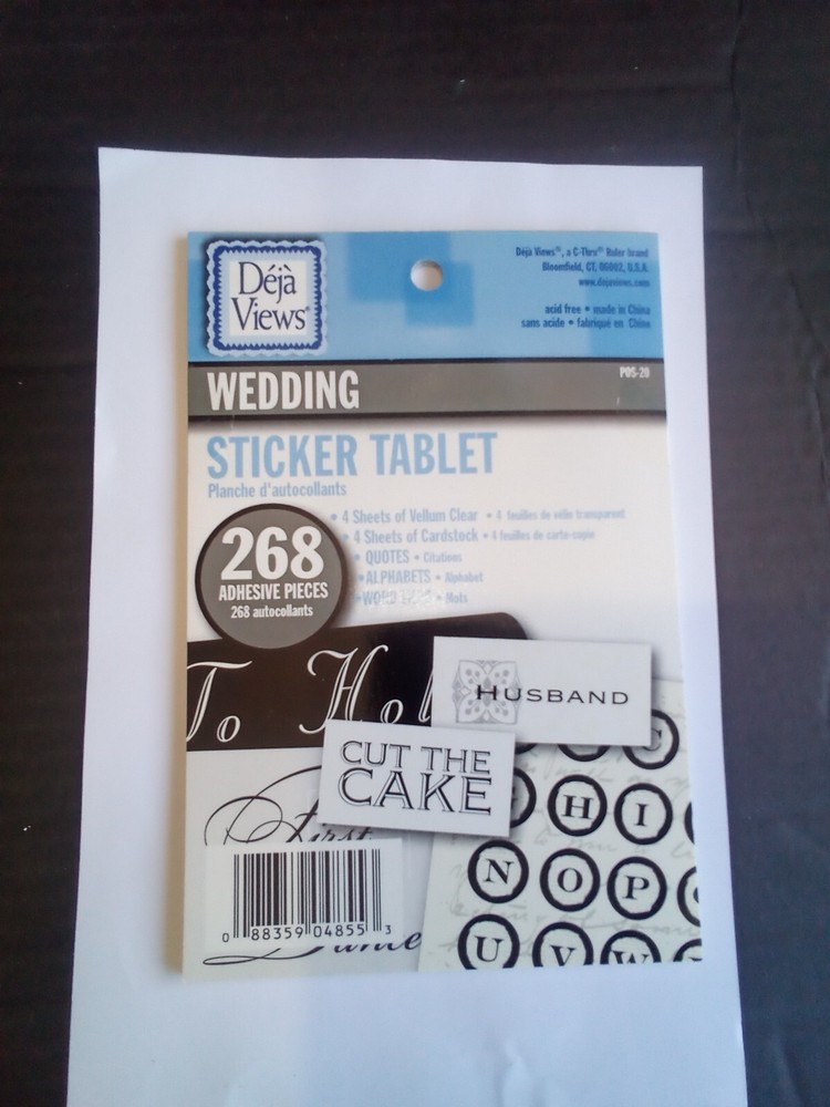 Deja Views Stickers Tablet – Wedding – 268pcs Letters, Quotes, Word Tiles