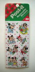 Baby Minnie Mickey Mouse Christmas Post-it removable stickers unopen