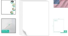 Jam-Free 30 Sheets of 8.5″x11″ White Matte Sticker Paper for Easy Labeling