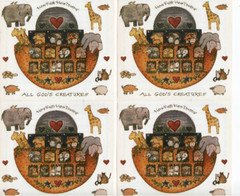 4 Full Sheets Joy Marie Colorbok God’s Creatures Noah’s Ark Stickers #13920