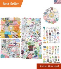 200pcs Waterproof Motivational Stickers – Perfect for Water Bottles & Laptops