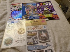 Mixed Lot 113 stickers ,Stencils,craft,￼ art, and office supply