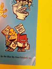 vintage Scholastic Captain Underpants partial sticker sheet *damaged*