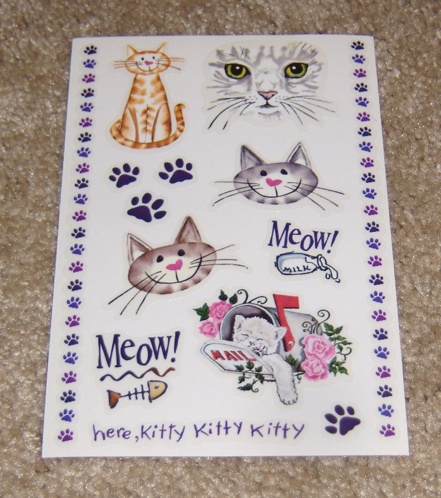 PSX Designs Sticker Sheet ~ Kitty Cats .