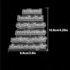 6pcs English Words Love You Hello Friend Hugs Metal Cutting Dies Die Cut
