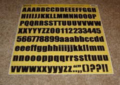 Reminisce 12×12 DieCut Sticker Sheet ~ Road Signs Collection….Black Alphabet