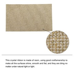 Bling Rhinestone Sheet Self-Adhesive Sticker 4.72 x 7.87 Inch Light Yellow