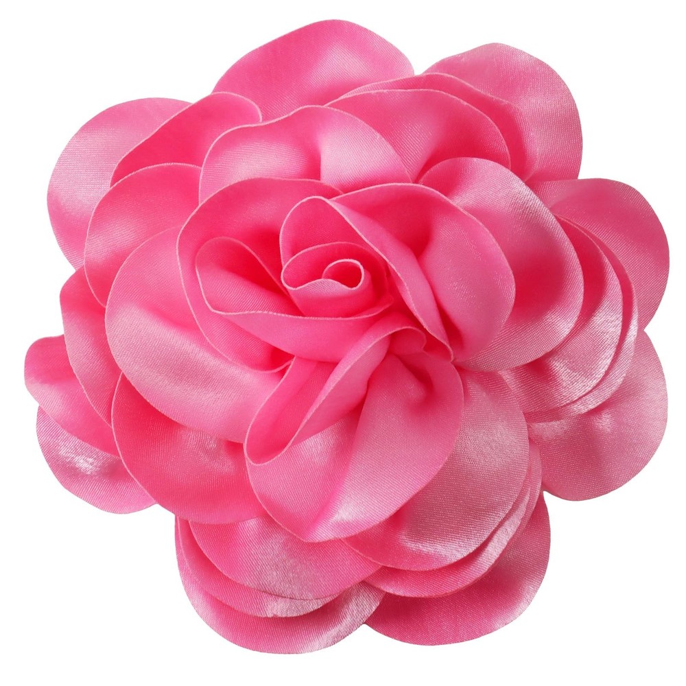 Big Flower Dainty Satin Fabric Rose Flower Brooches Large Rose Flowers Satin …
