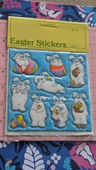 Vintage Stickers Puffy Stickers Gibson Easter Bunny Googly Eyes 1 Sheet New Pack