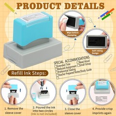 1 Pcs Teacher Stamps for Classroom -Inking Special Accommodations Stamp Refil…
