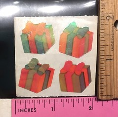 🎁Vintage Sandylion Pearly Colorful PRESENT gift box PACKAGES 1989 module