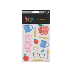 5-Pack Happy Planner Playful Icons Teacher Sticker Book 222/Pack (1,110 total)