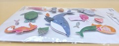 Paper Studio 2020 La Petites 3D Dimensional Stickers UNDER THE OCEAN, NEW