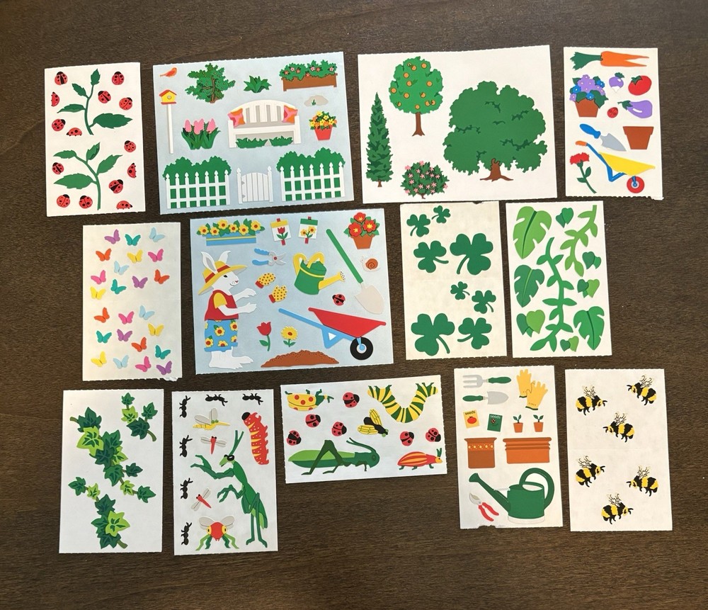 Vintage Mrs. Grossman’s Sticker Lot-Gardening 13 sheets