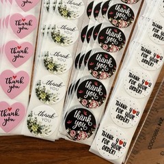 200pcs Cute Thank You Stickers 1 inch Small Business Decorate Envelopes Sealing