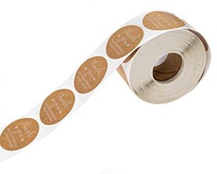 1.5 inch Round Kraft Thank You for Supporting My Small Business Stickers / 500